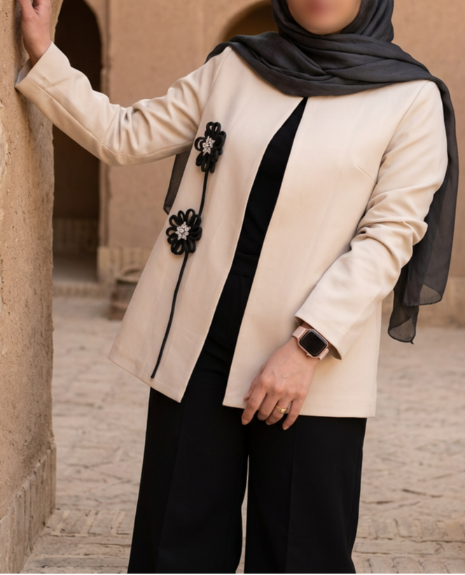 کت زنانه مدل بلک فلاور
