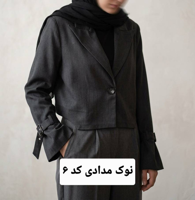 کت کراپ مدل کمند یقه بلیزر
