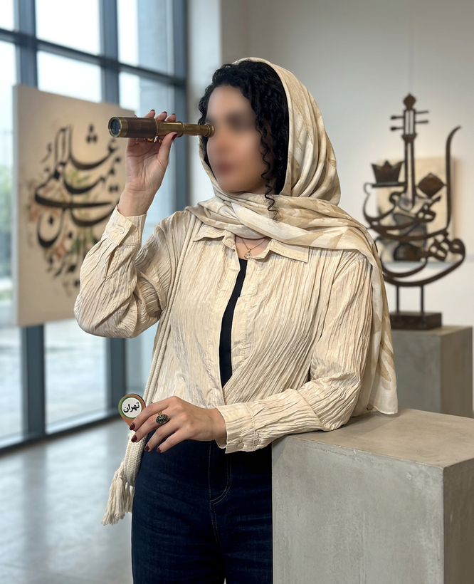 شومیز جلو پیچ مدل شاین آستین بلند
