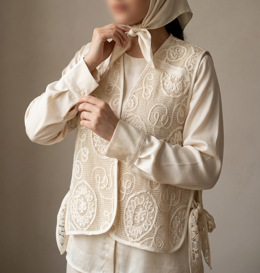 وست زنانه مدل حصیری