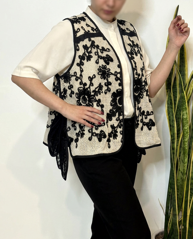 وست زنانه مدل حصیری