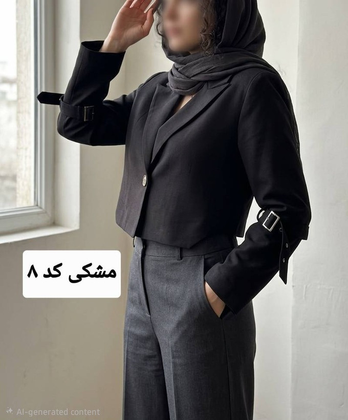 کت کراپ مدل کمند یقه بلیزر
