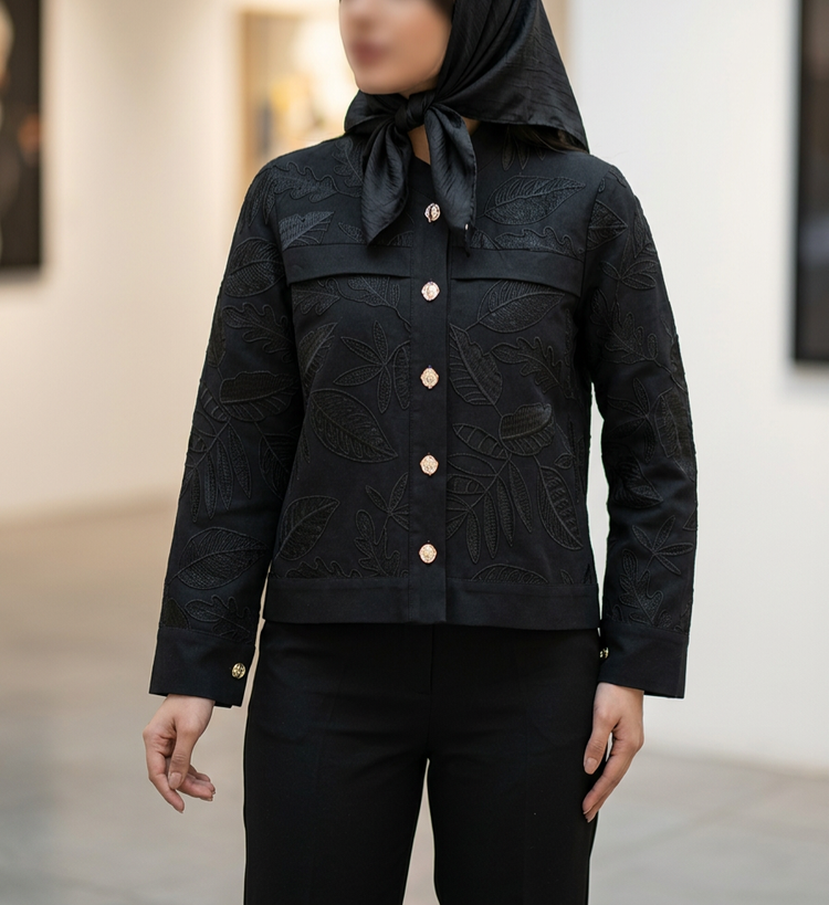 کت زنانه مدل طرح برجسته