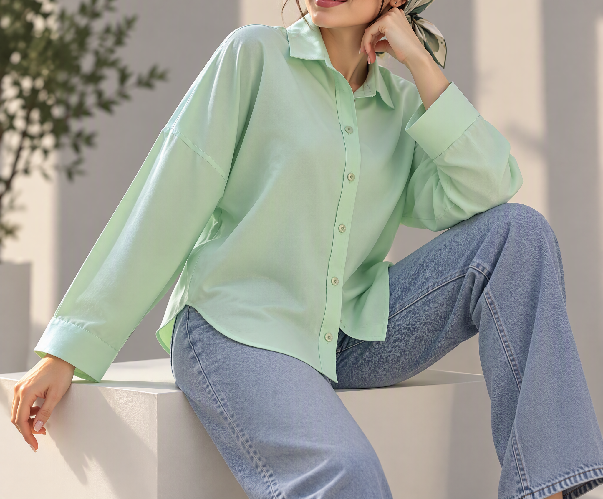 شومیز شیشه ای زنانه مدل اطلس