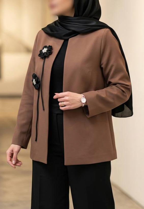 کت زنانه مدل بلک فلاور